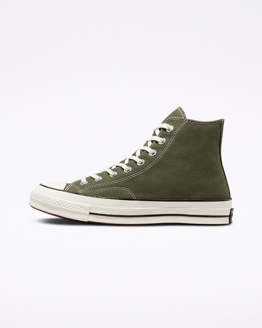 Dámské Boty Vysoké Converse Chuck 70 Platene Olivy Zelené Černé | CZ EGA3104